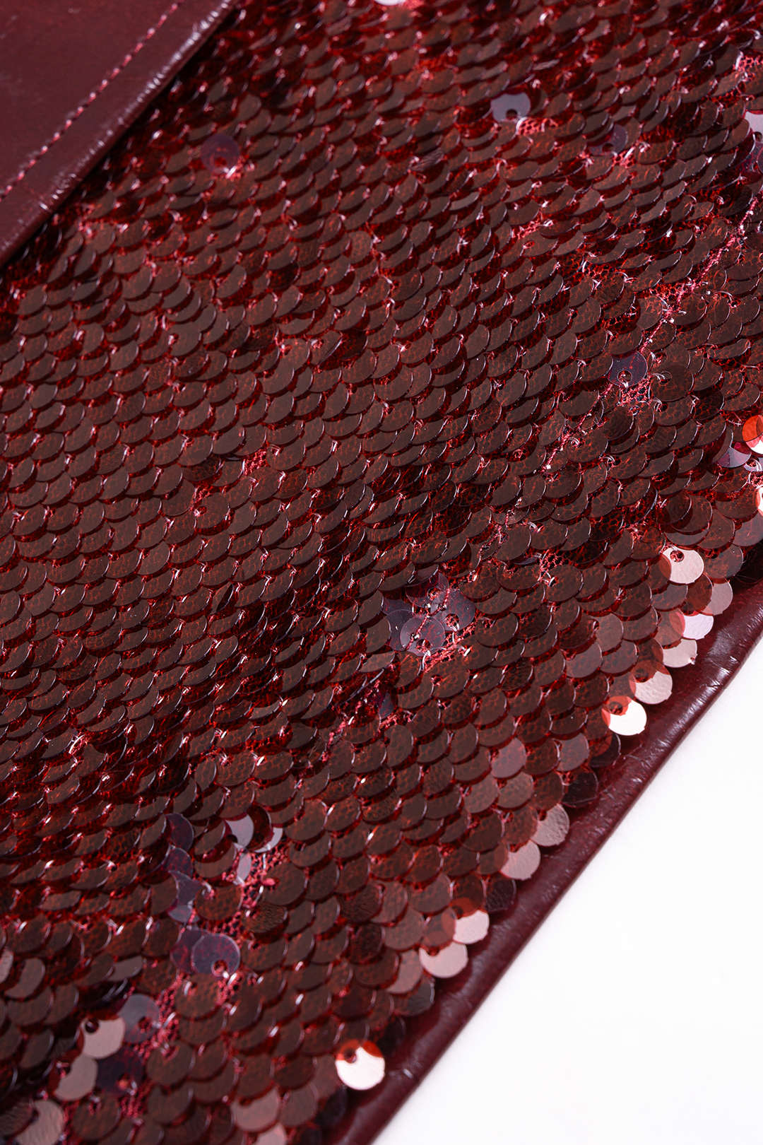 Faux Leather Sequin Patchwork Skirt