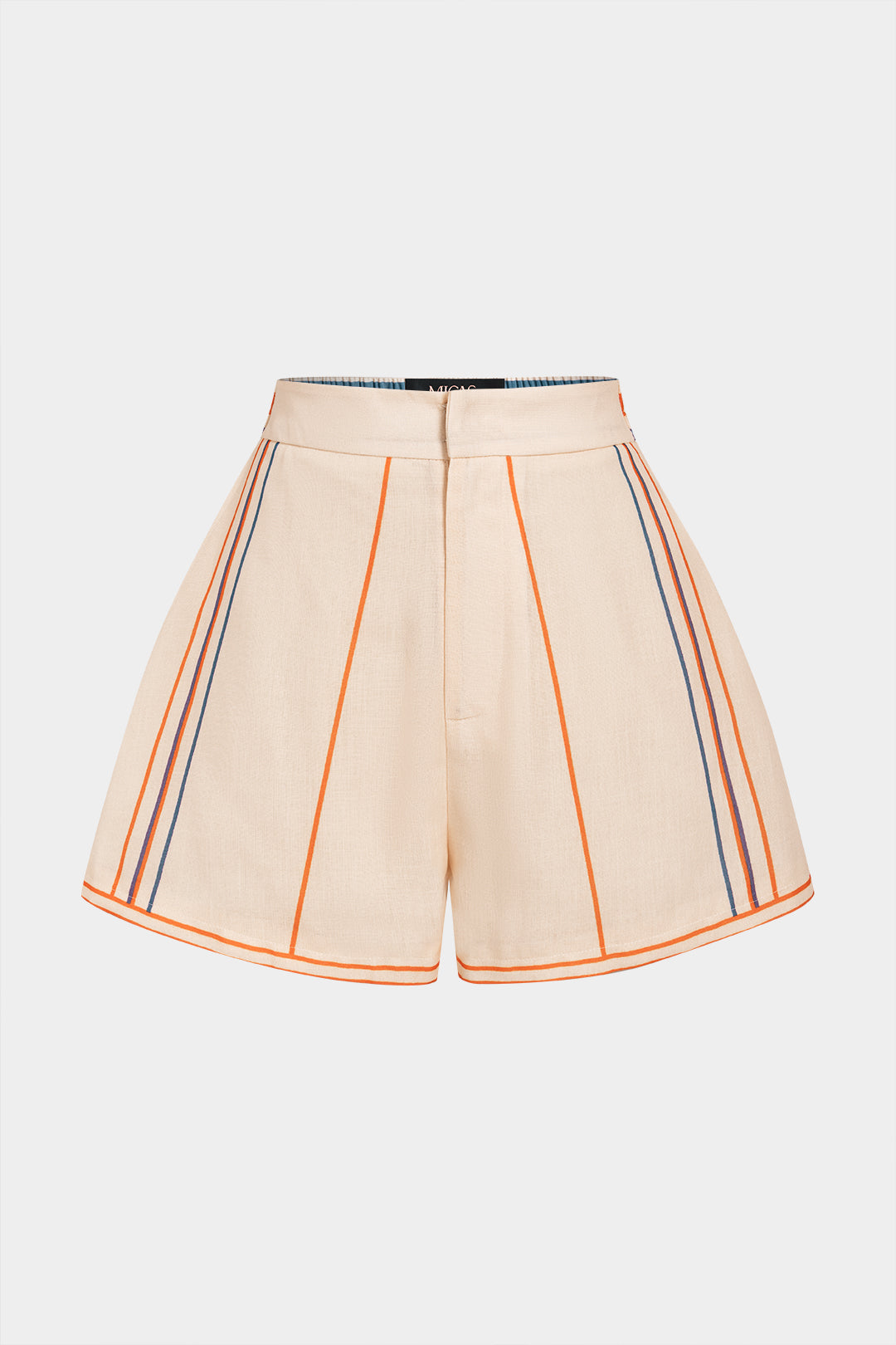 Stripes Print Wide Leg Shorts