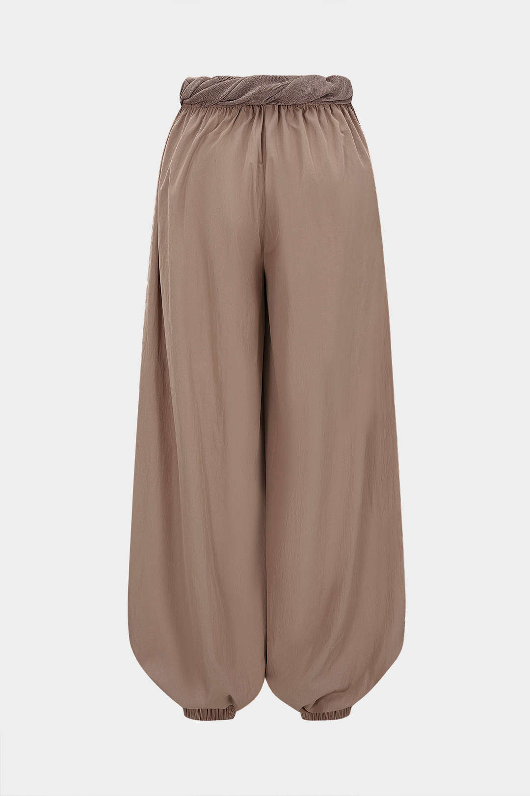 Patchwork Shirred Balloon Pants