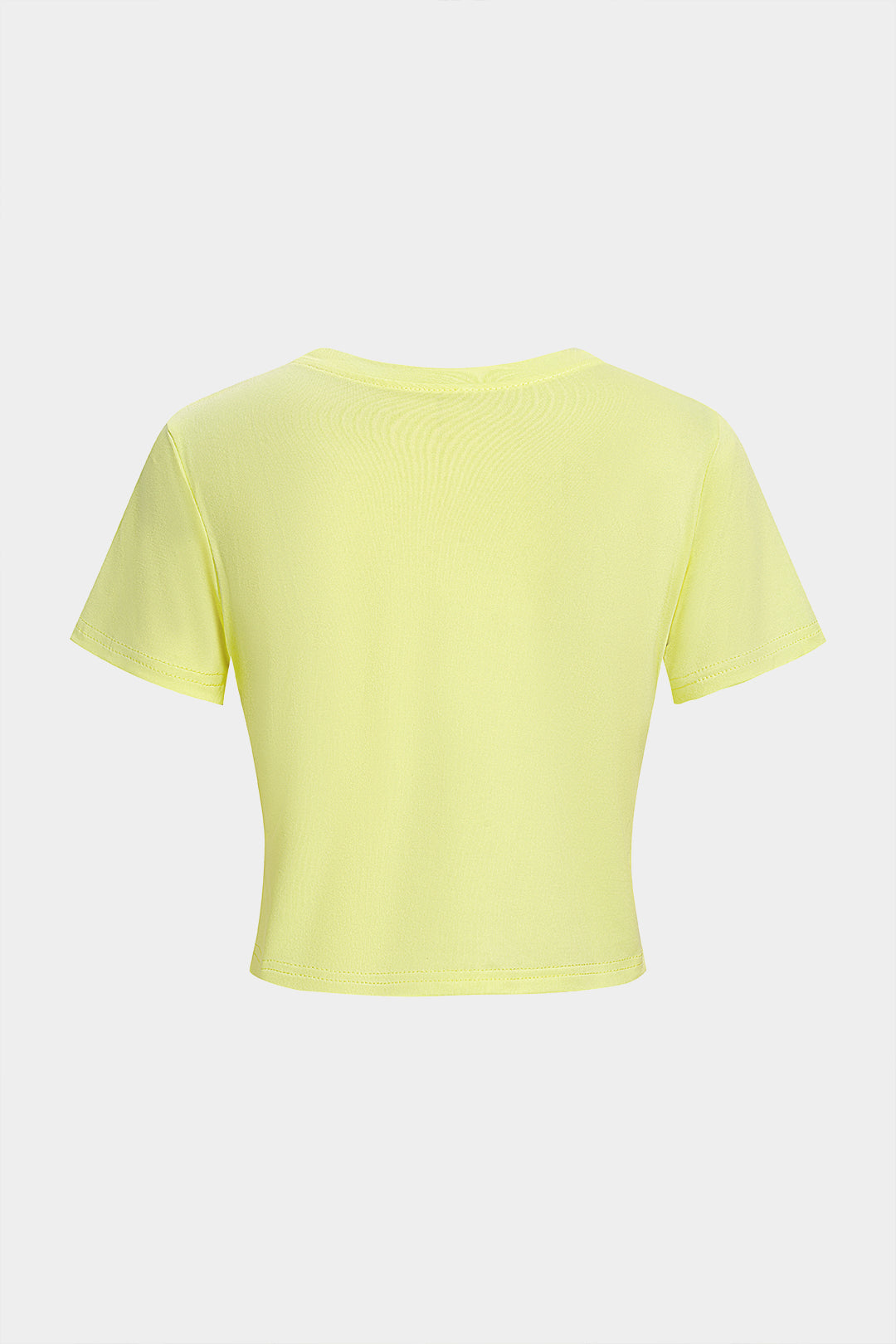 T-shirt à manches courtes et col rond avec imprimé lettre