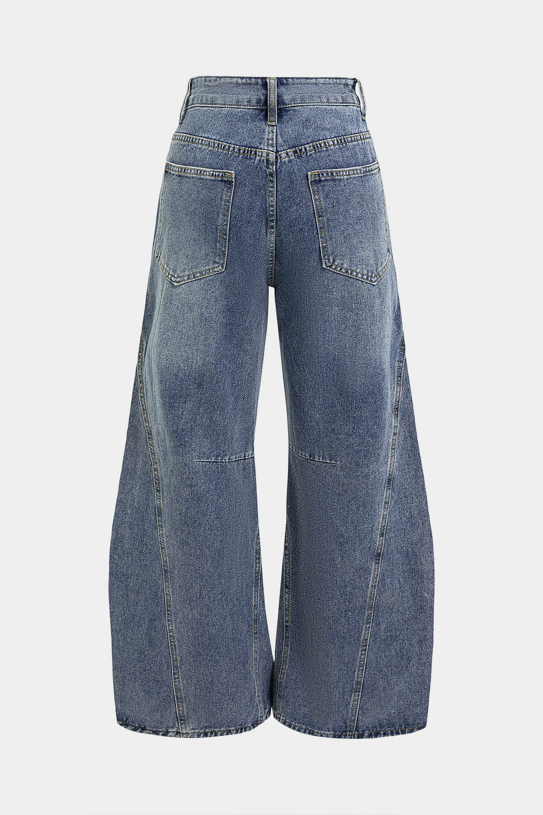 Jeans mit hoher Taille und weitem Bein