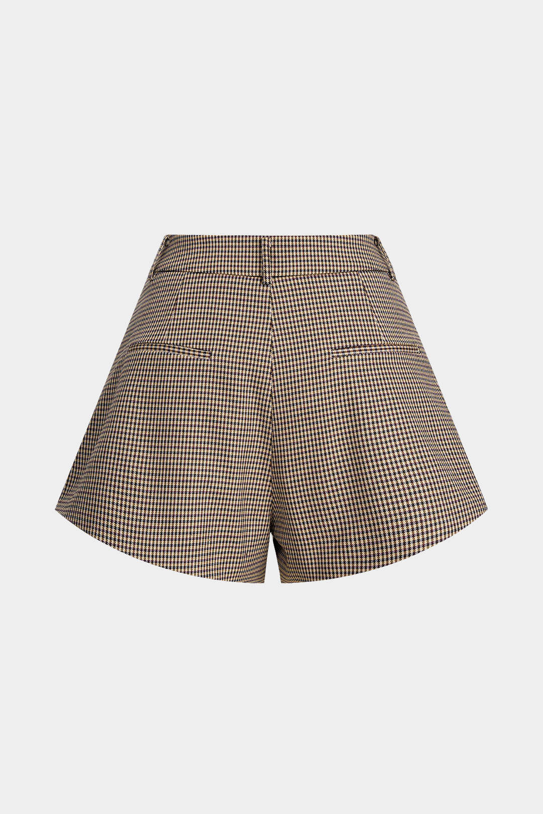 Plaid Print Pocket Shorts