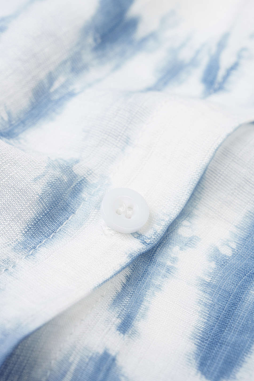 Tie Dye Print Button Tie-Up Short Sleeve Shirt