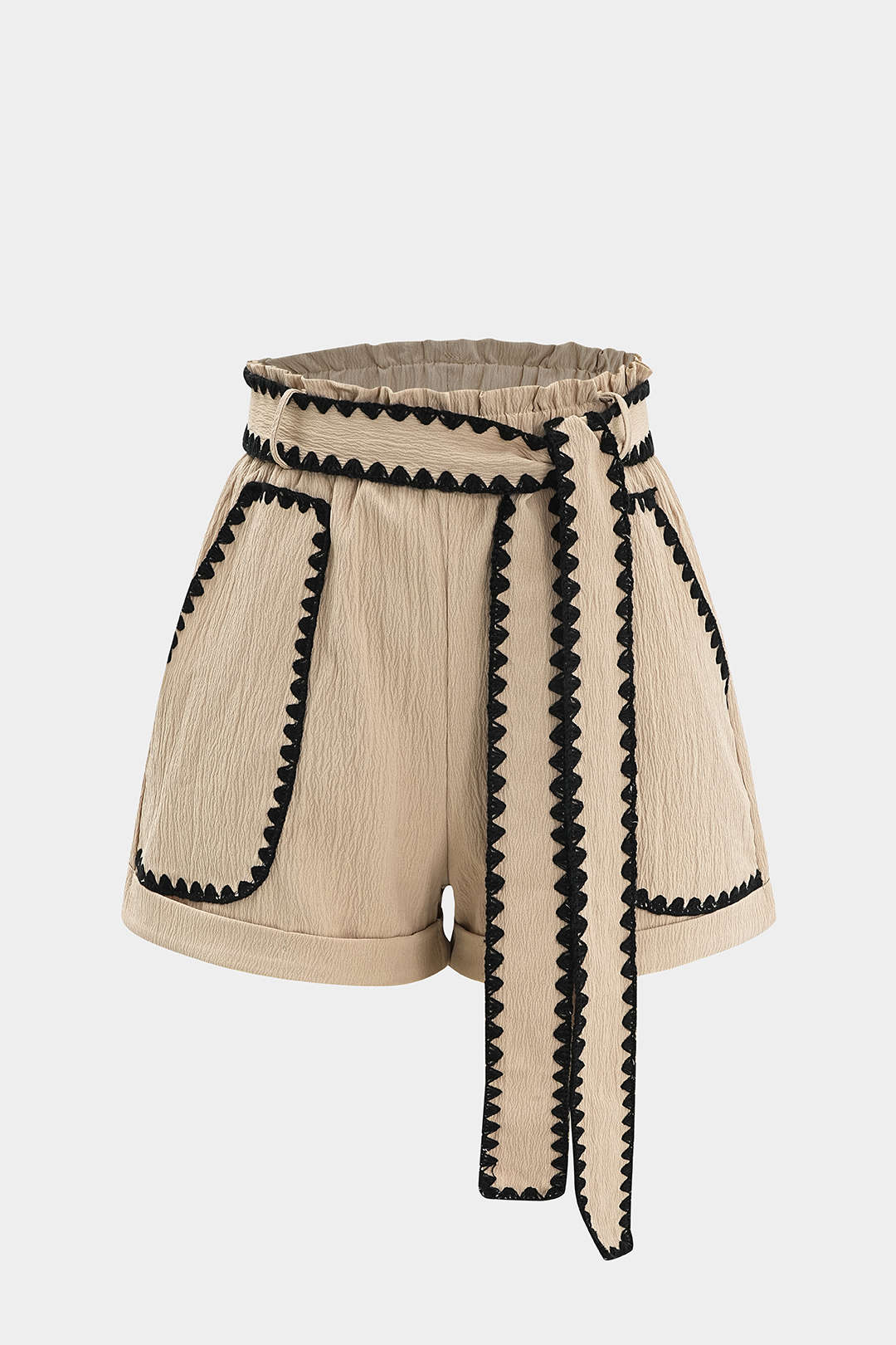 Shorts contrastés à nouer