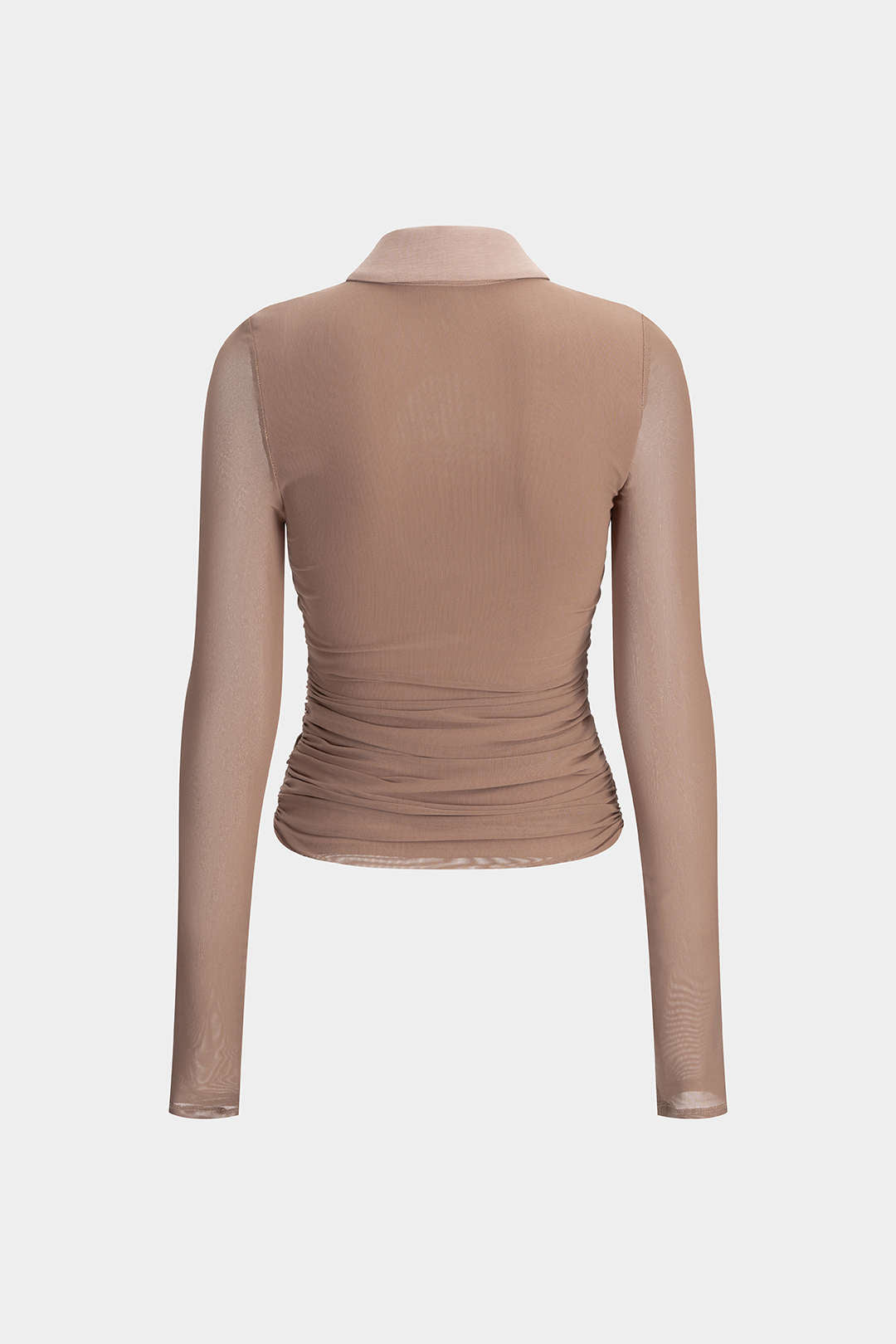 Lange geschnittene Ärmelbluse mit Spitzen-Patchwork