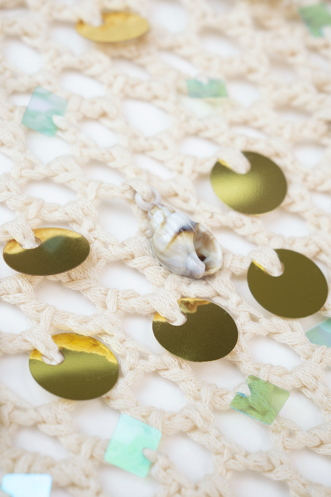 Knit Sequin Asymmetrical Tie-Up Cami Top