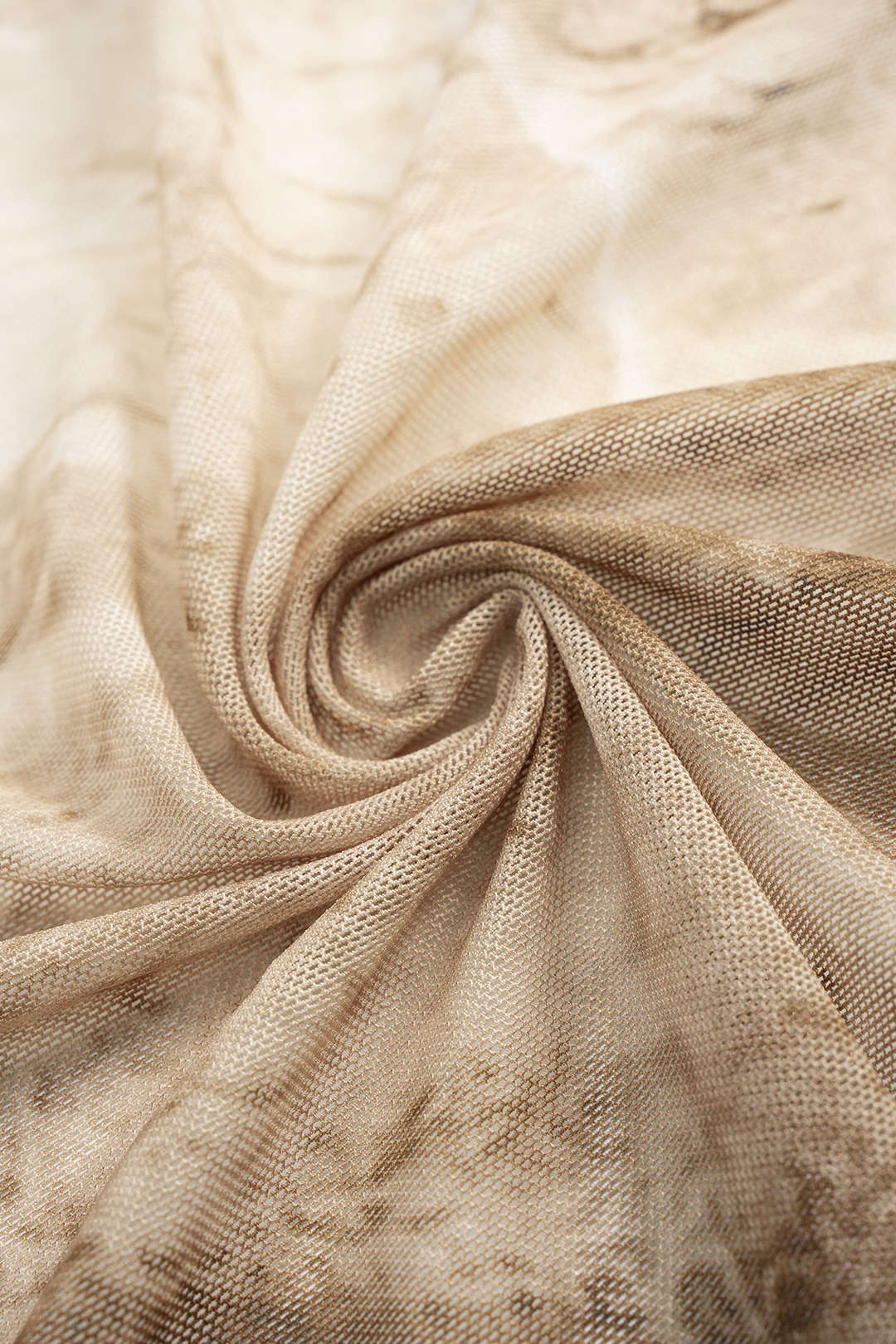 Abstrakter Druck Asymmetrisch gerafftes Slip-Maxikleid mit Rüschensaum und ohne Ärmel