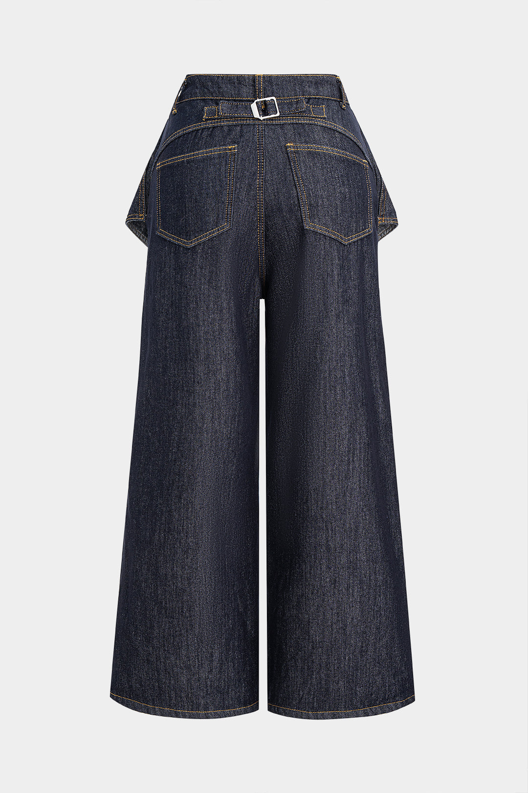 Jean en denim taille haute et coupe large