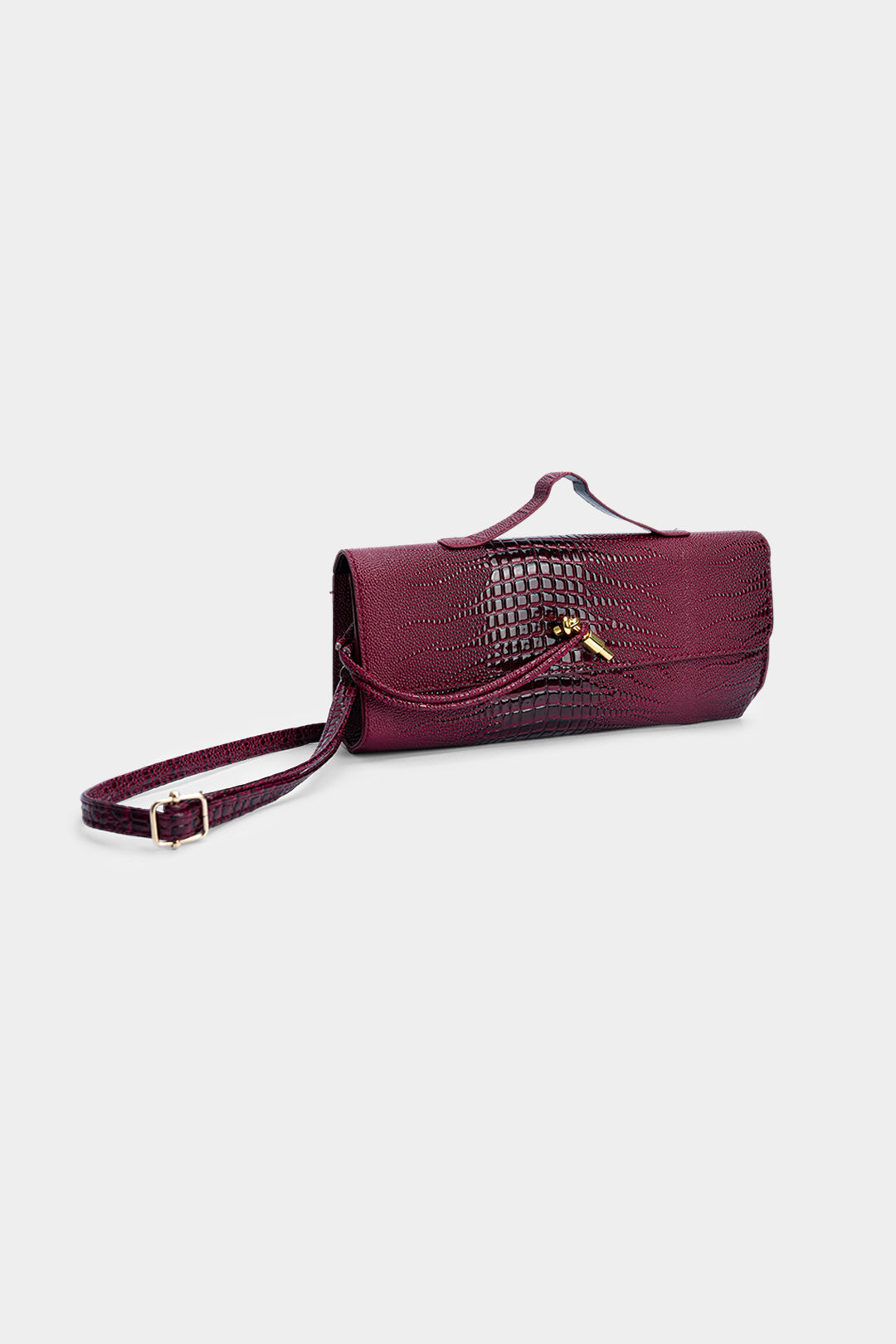 Krokodillederoptik Kunstleder Clutch Bag