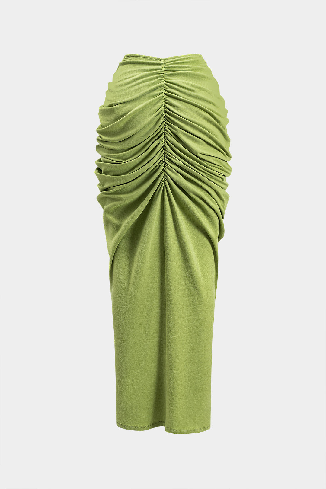 Metallic Decor Ruched Skirt
