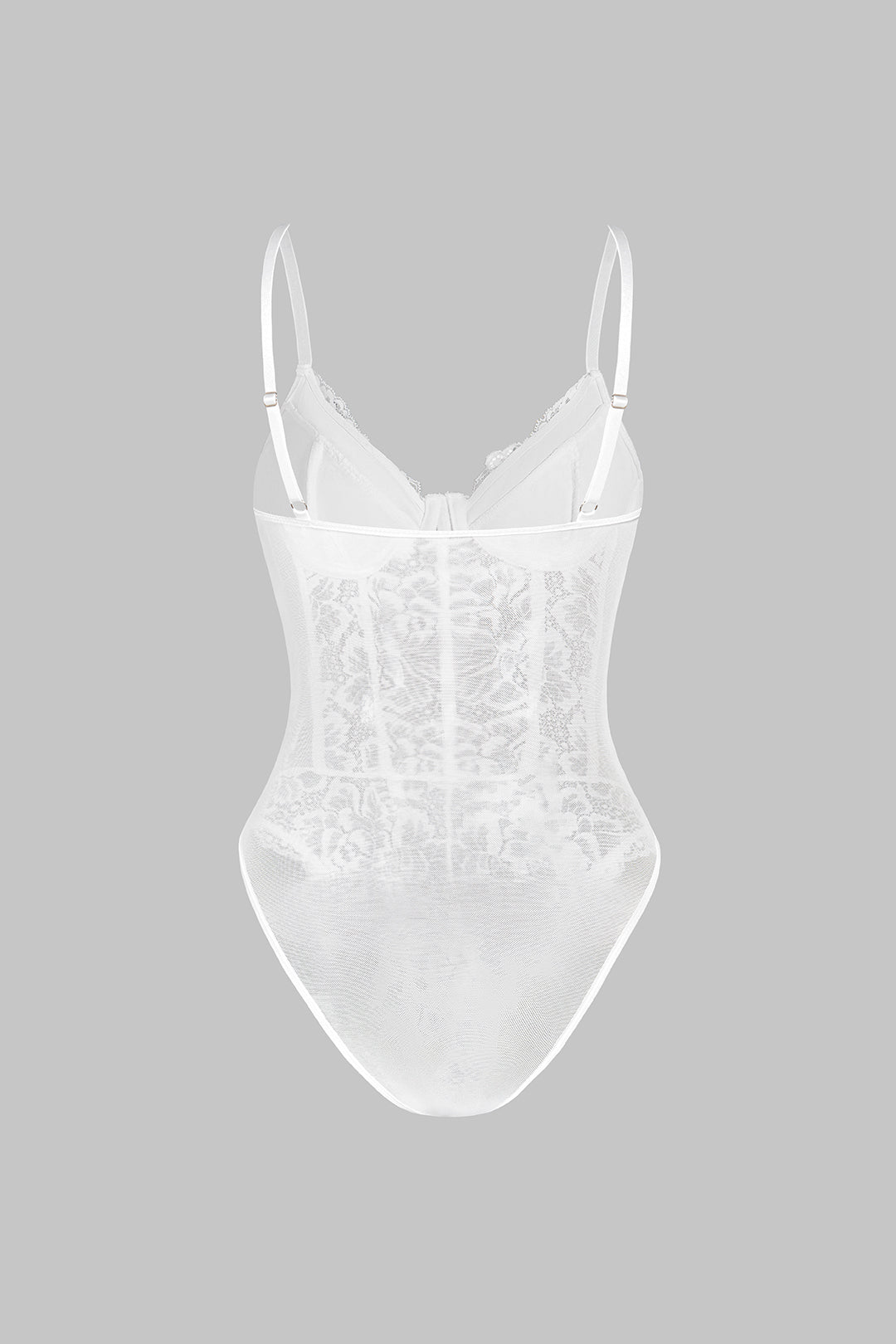 Body en dentelle sans manches à col en V