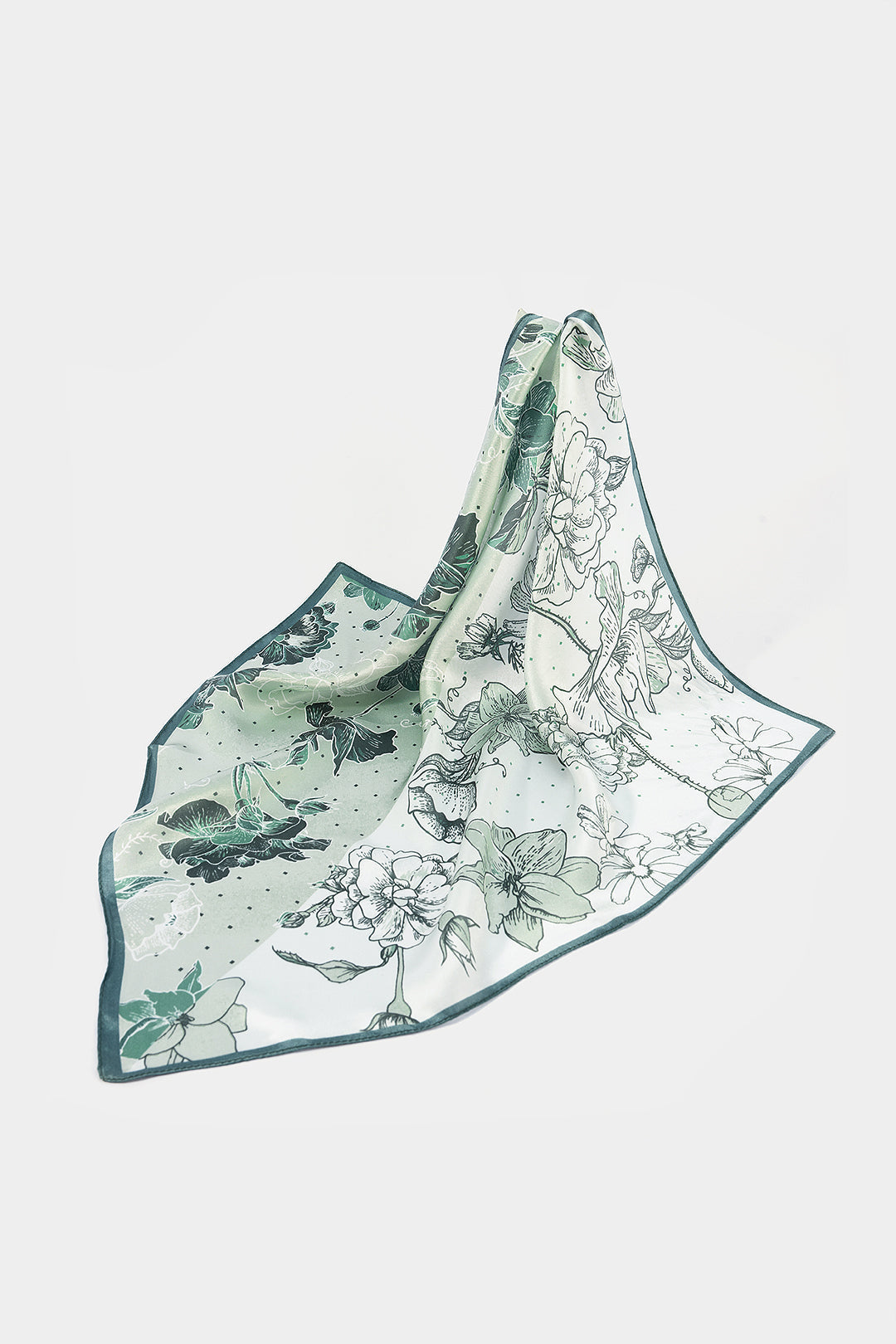 Floral Print Square Scarf