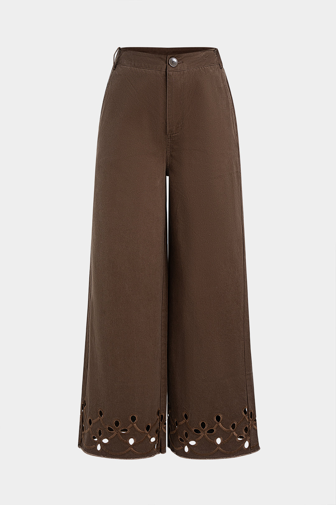 Bestickte Hosen mit weitem Bein