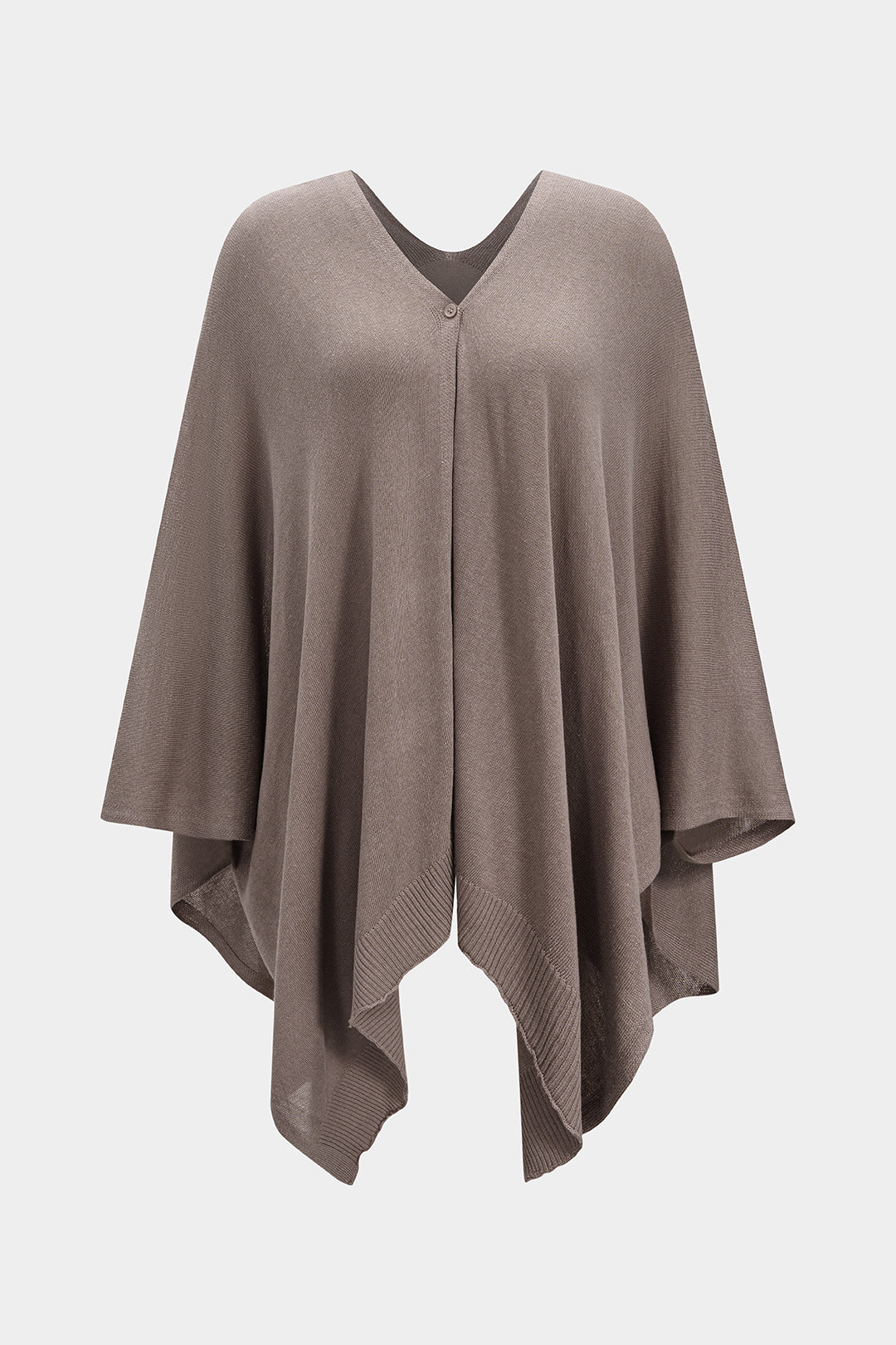 Knit V-Neck Ribbed Outerwear