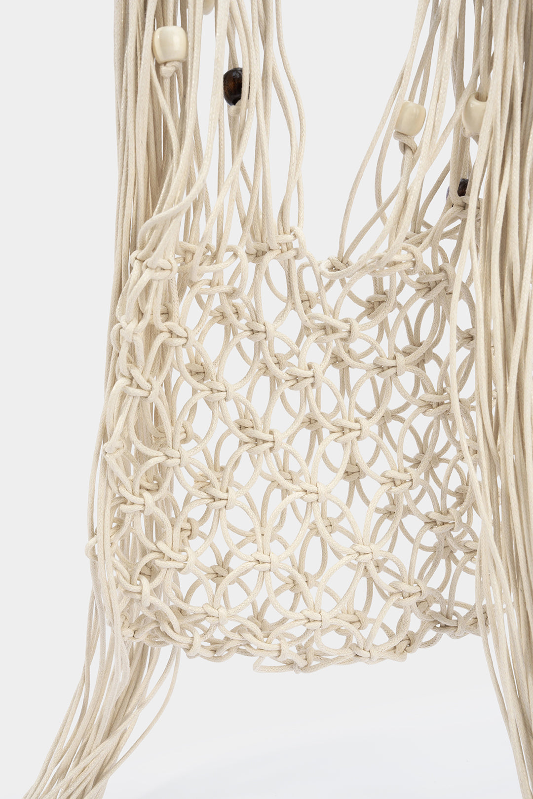 Beaded Hollow Woven Shoulder Bag