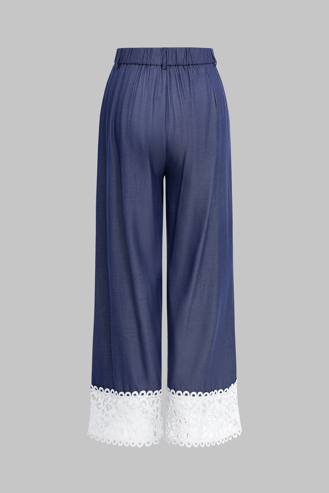 Patchwork Cut Out Wide Leg Trousers