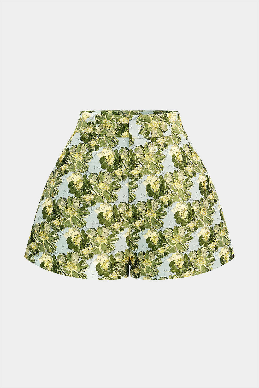 Shorts mit weitem Bein und Blumen-Jacquardmuster