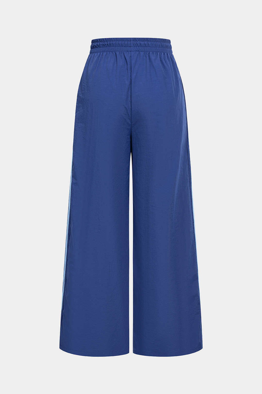 Contrast Drawstring High Waist Wide Leg Pants