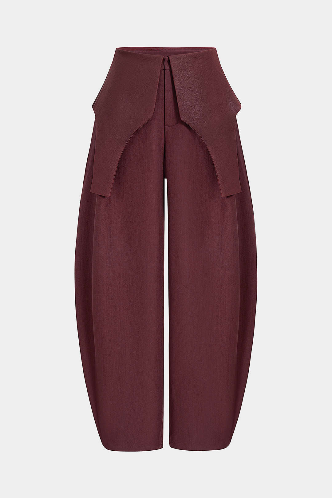 Satin-Patchwork-Reißverschluss-Barrel-Hose