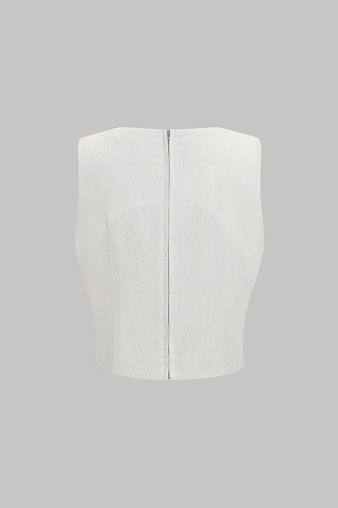 Débardeur asymétrique zippé à découpes