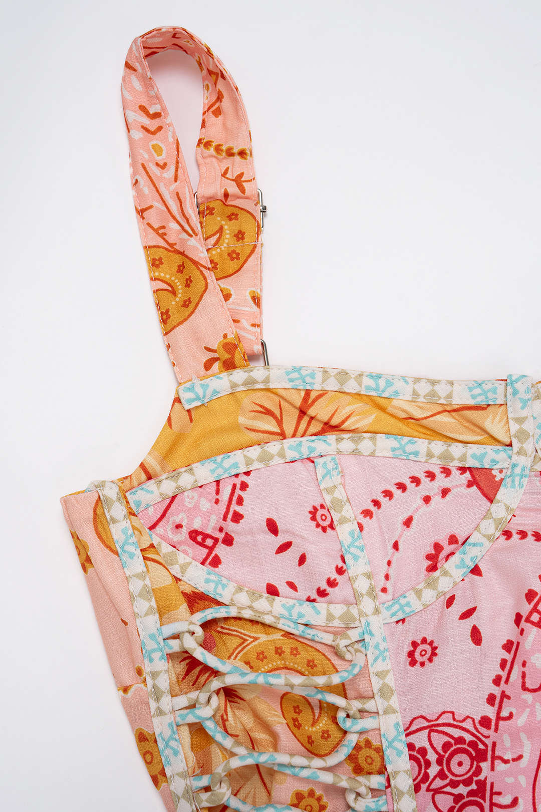 Floral Print Tie-Up Sleeveless Mini Dress