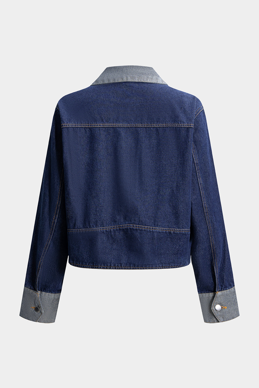 Denim-Knopf-Patchwork-Oberbekleidung