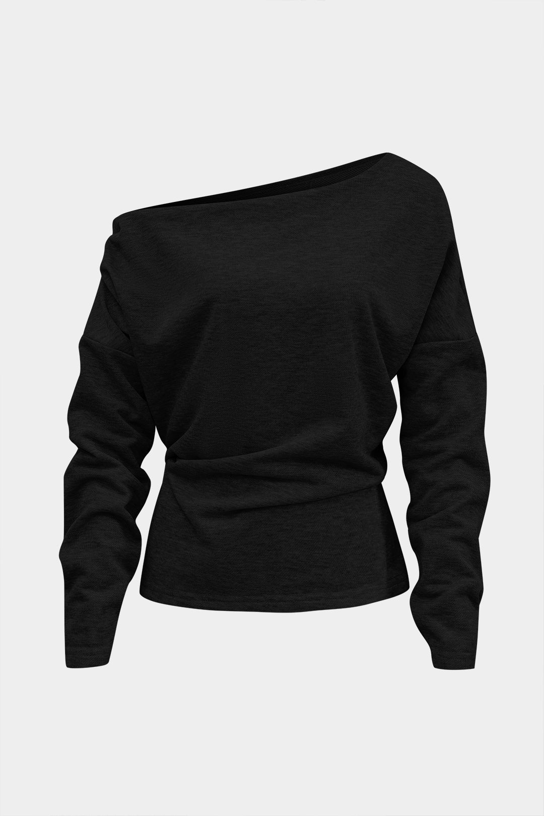 Asymmetrisches Langarm-T-Shirt
