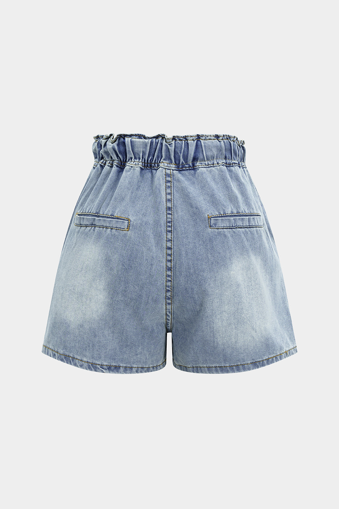 Denim Rhinestone Decor Wide Leg Shorts