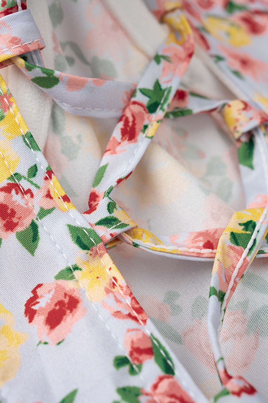 Floral Print Ruffle Tie-Up Cami Top