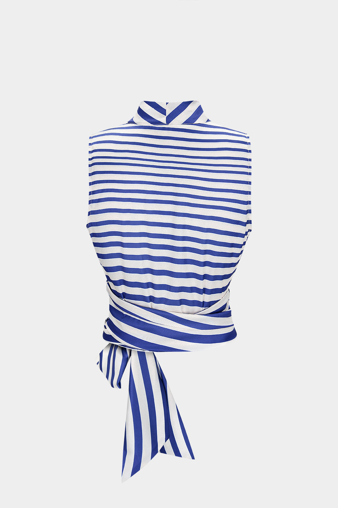 Satin-Tanktop zum Binden mit Streifenprint