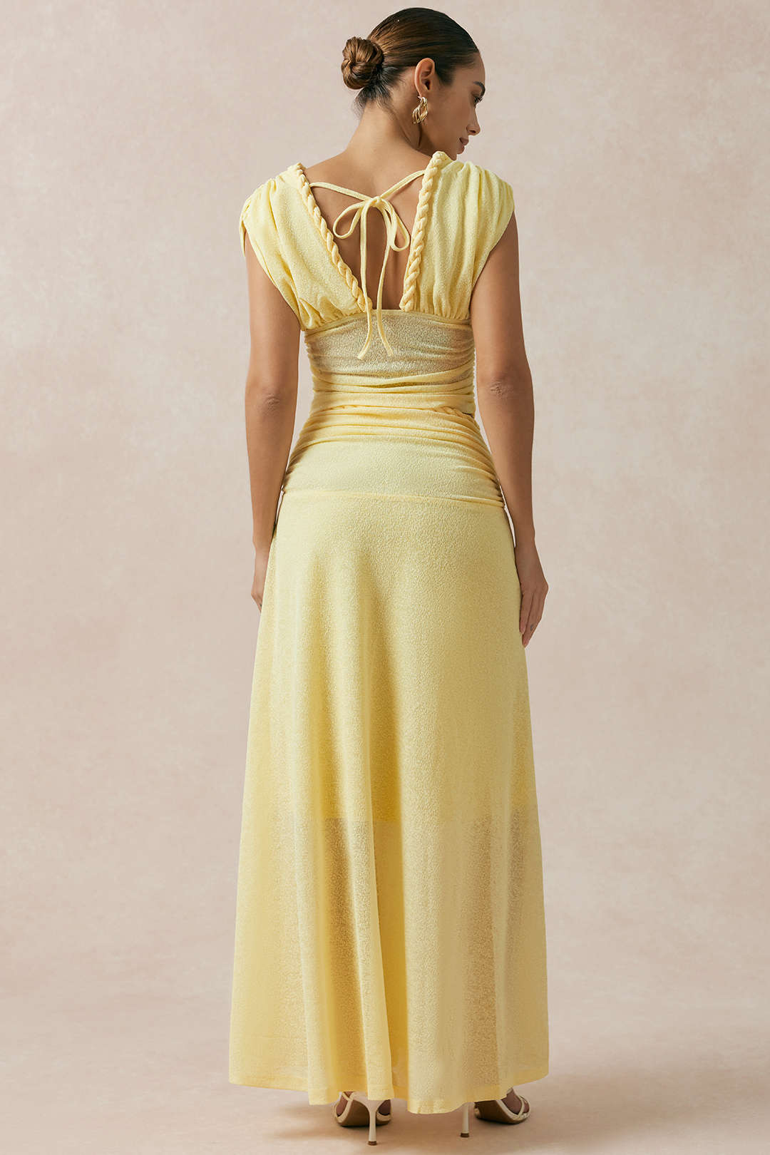Twist Knot V-Neck Ruched Tank Top And Skirt Set
