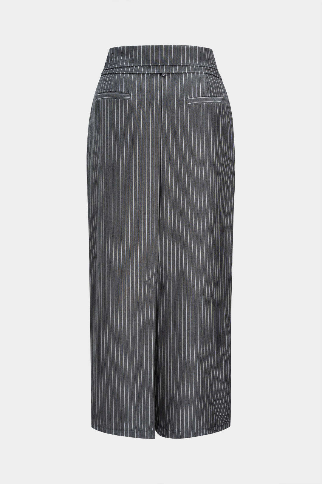 Stripes Print Split Skirt