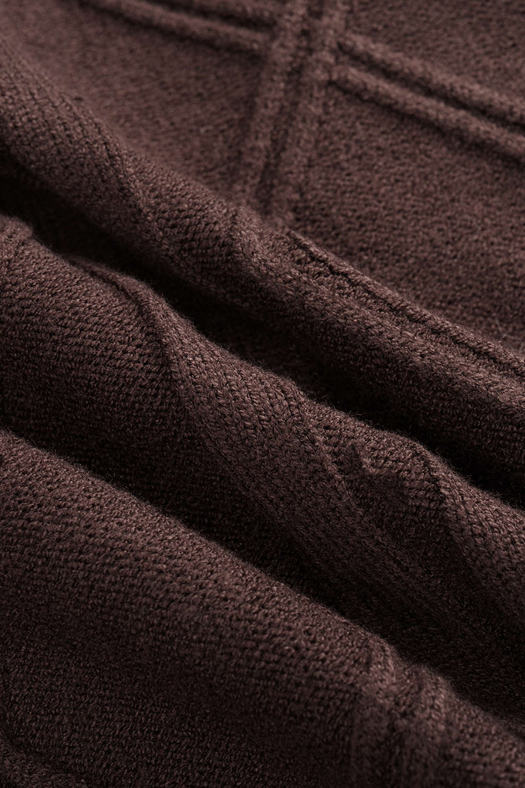 Strick-Patchwork-Fransen-Reißverschluss-Cardigan