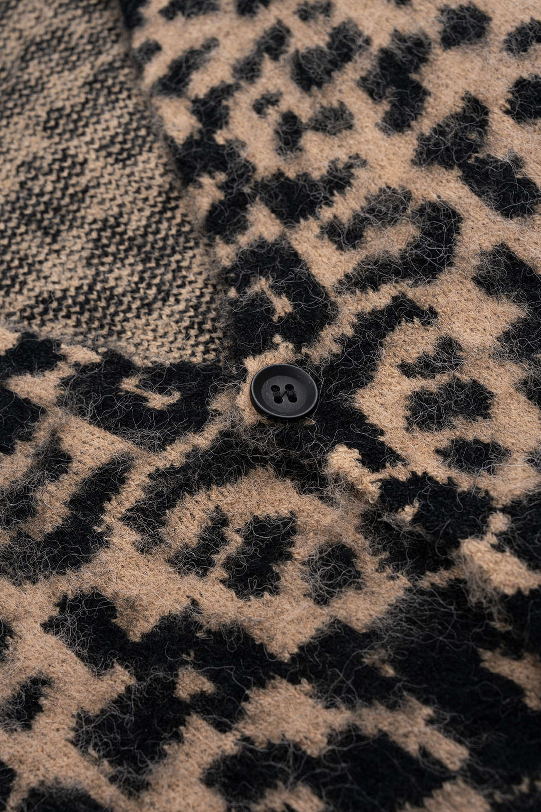 Retro Leopardenmuster V-Ausschnitt Jacke