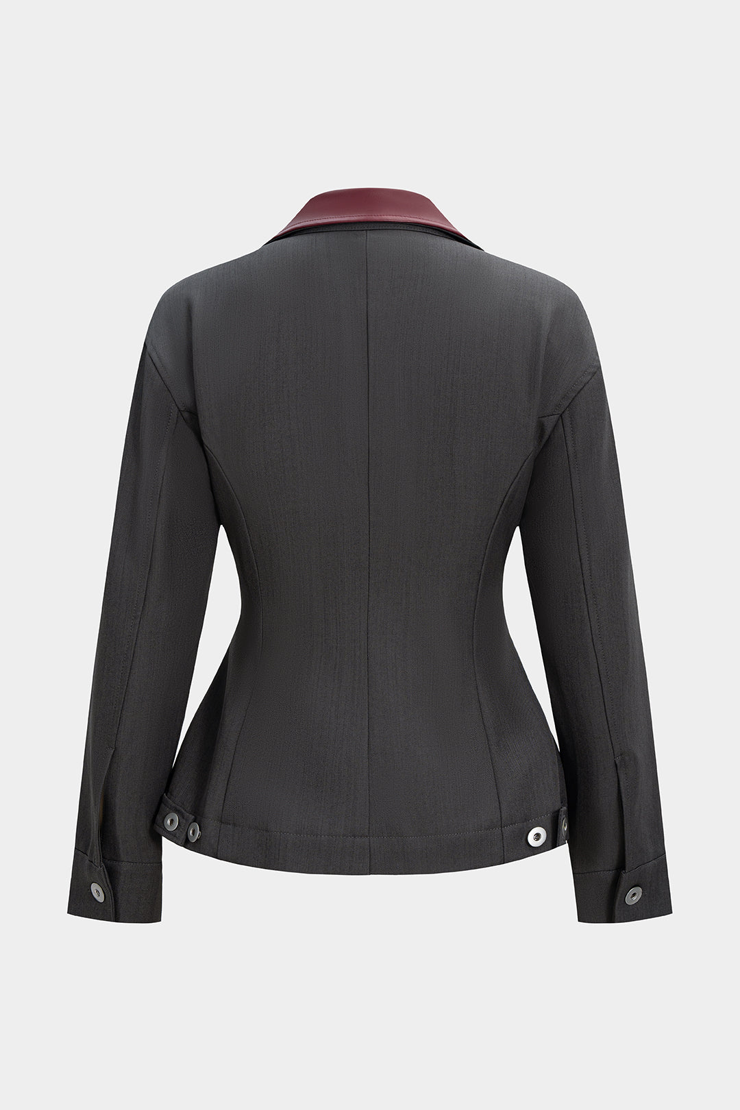 Patchwork Zipper Leather Jacket American Retro Design