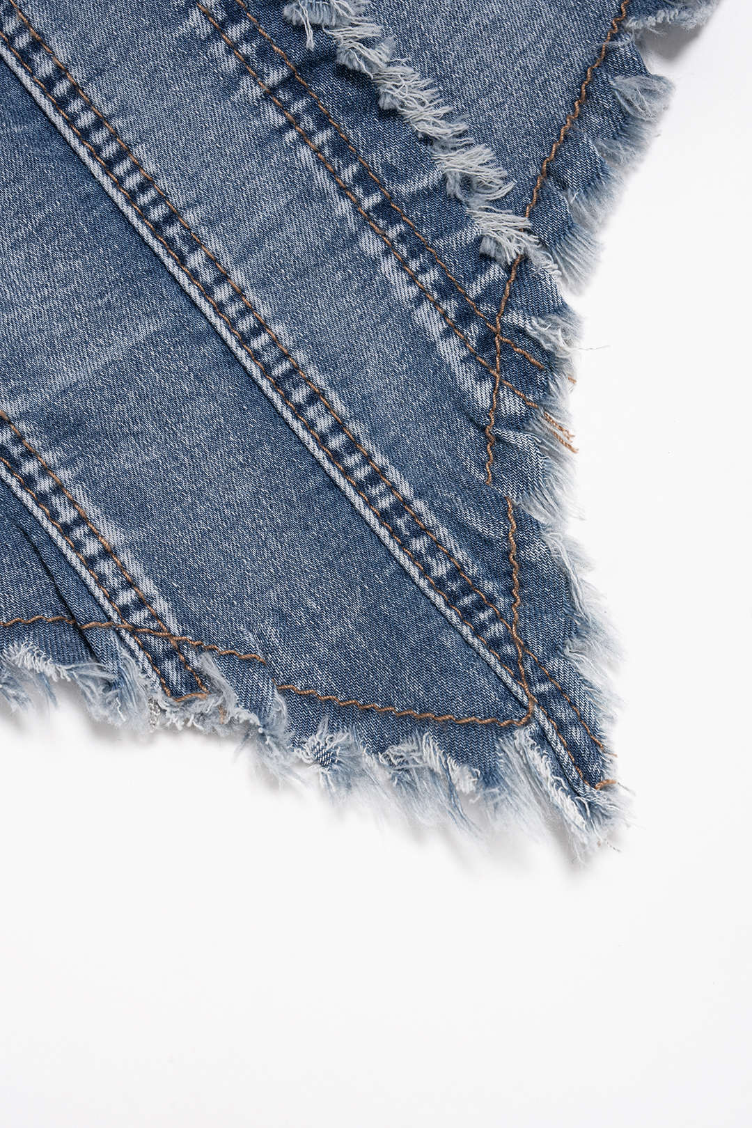 Jeansfransen-Tube-Top mit asymmetrischem Saum