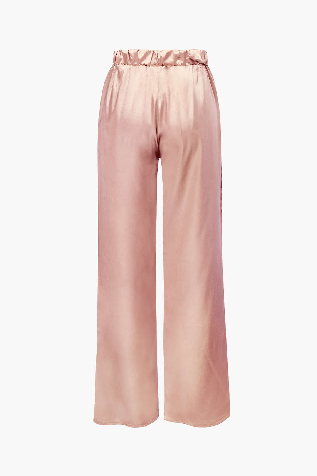 Ensemble chemise à manches longues boutonnée en satin et pantalon