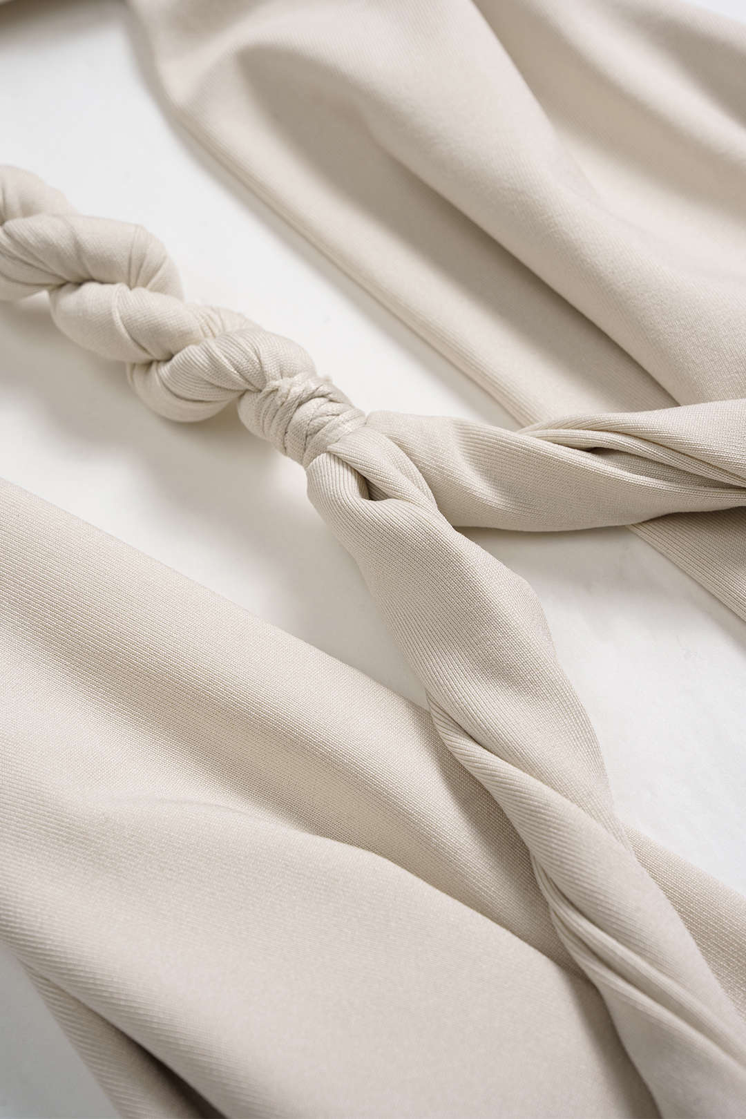 Ruched V-Neck Twist Knot Crossed Sleeveless Bodysuit