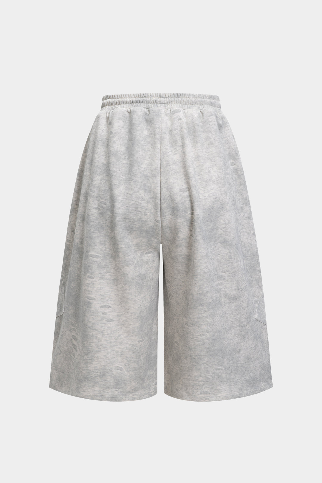 Short délavé taille haute à nouer