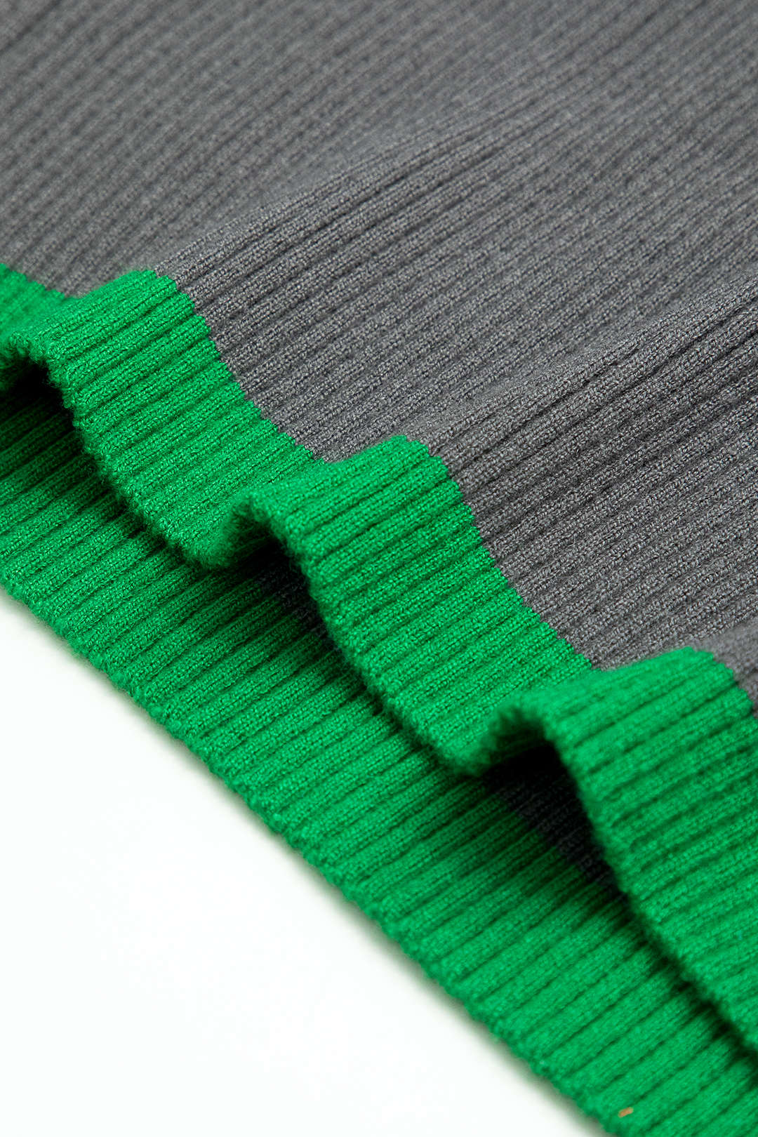 Knit Contrast Cut Out Midi Dress