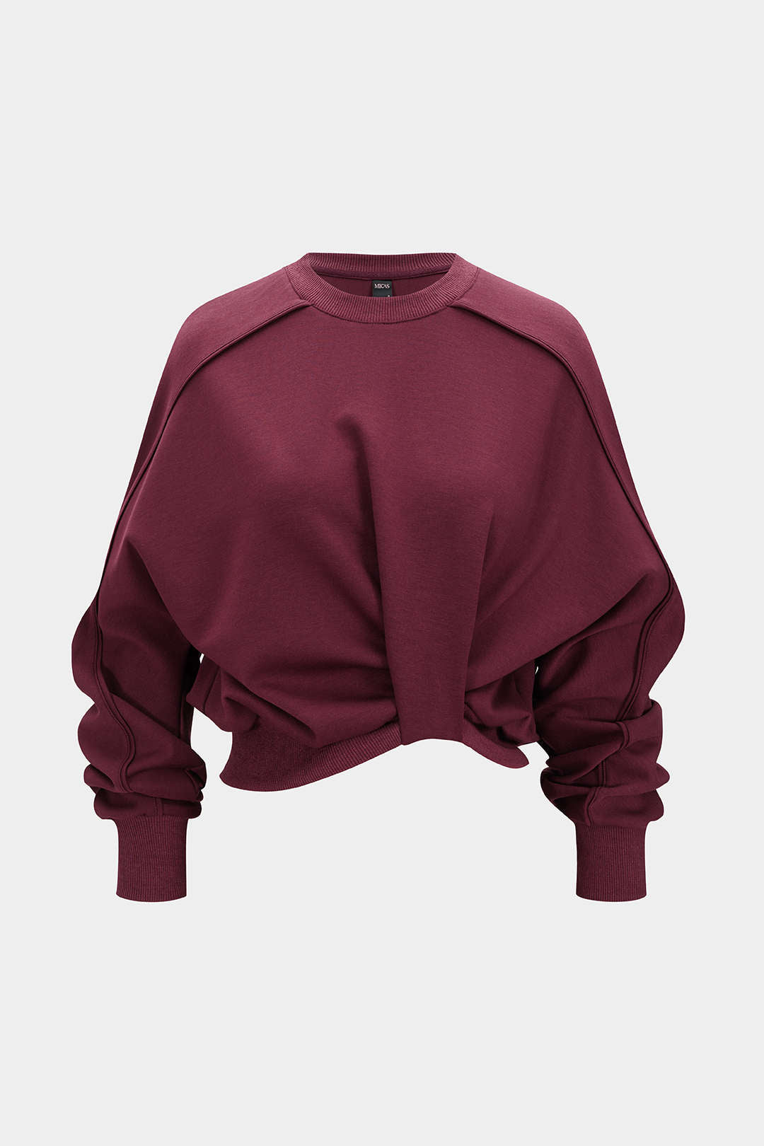Sweat-shirt à manches longues avec nœud torsadé et col rond