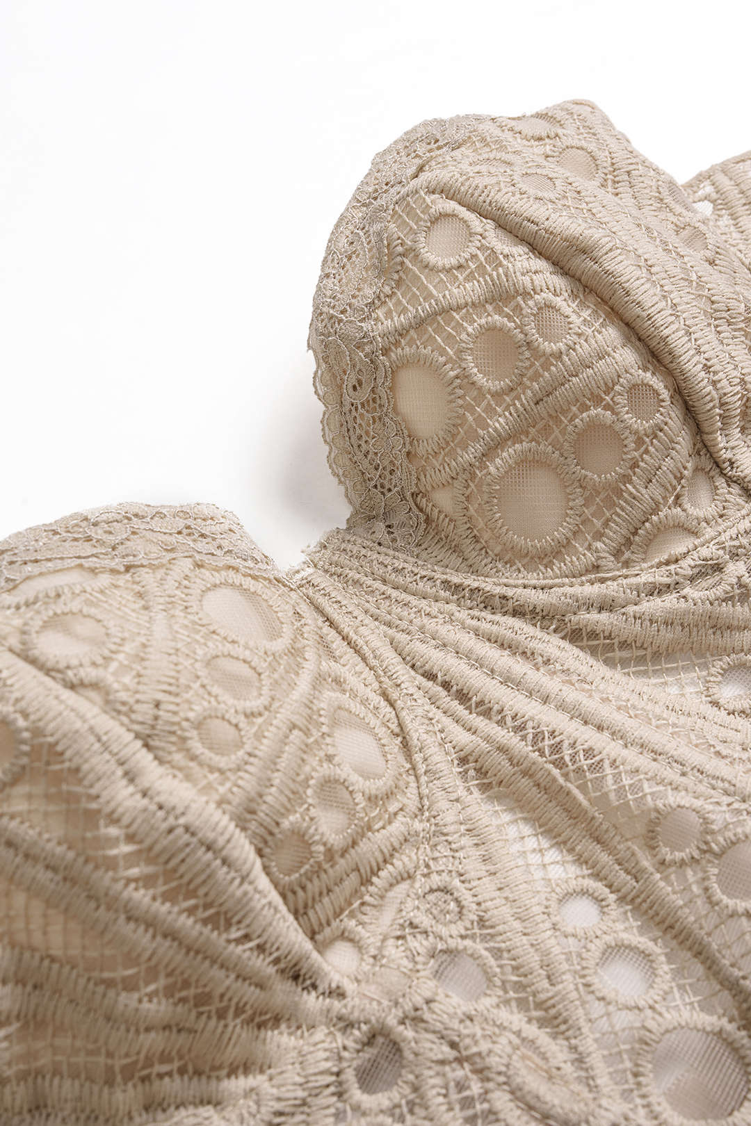 Haut caraco à lacets avec corset et bordure en dentelle