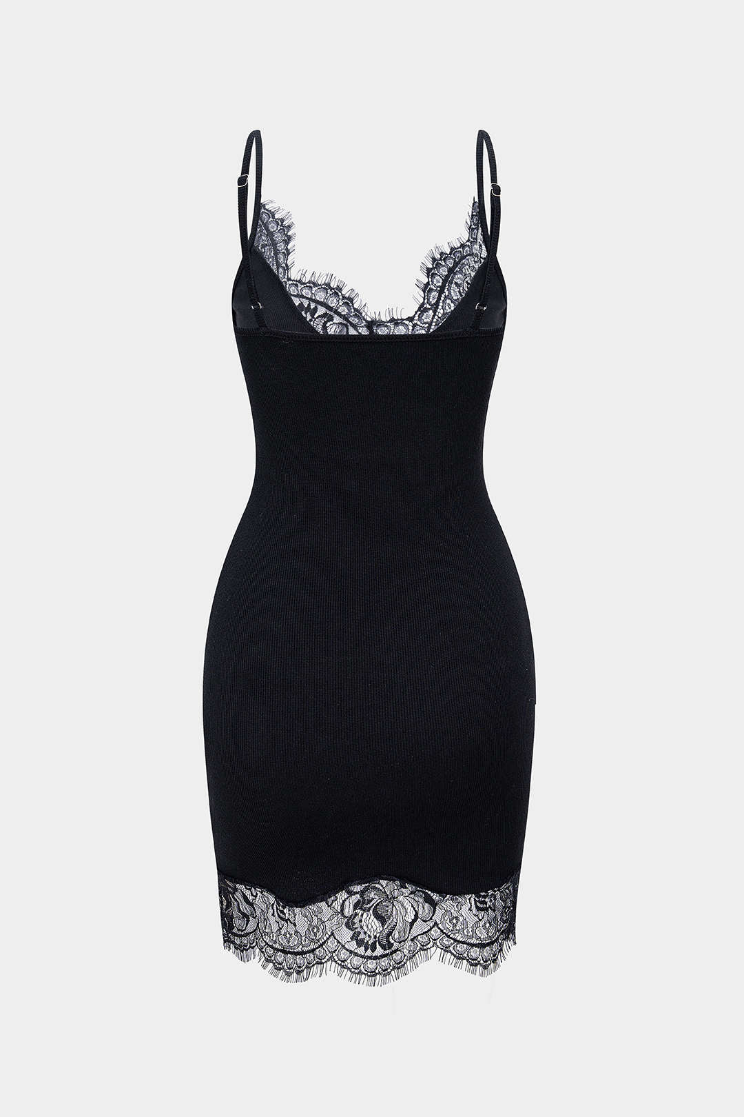 Mini-robe nuisette sans manches en patchwork de dentelle