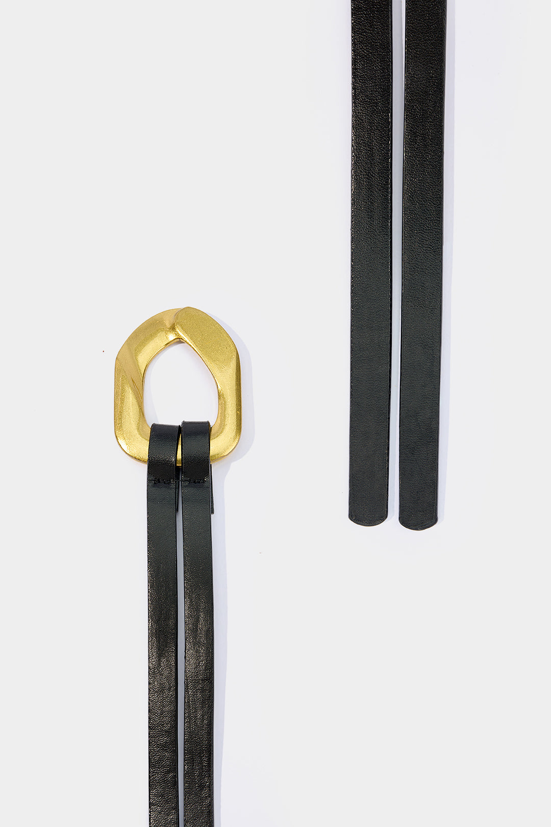 Ceinture en cuir à double boucle