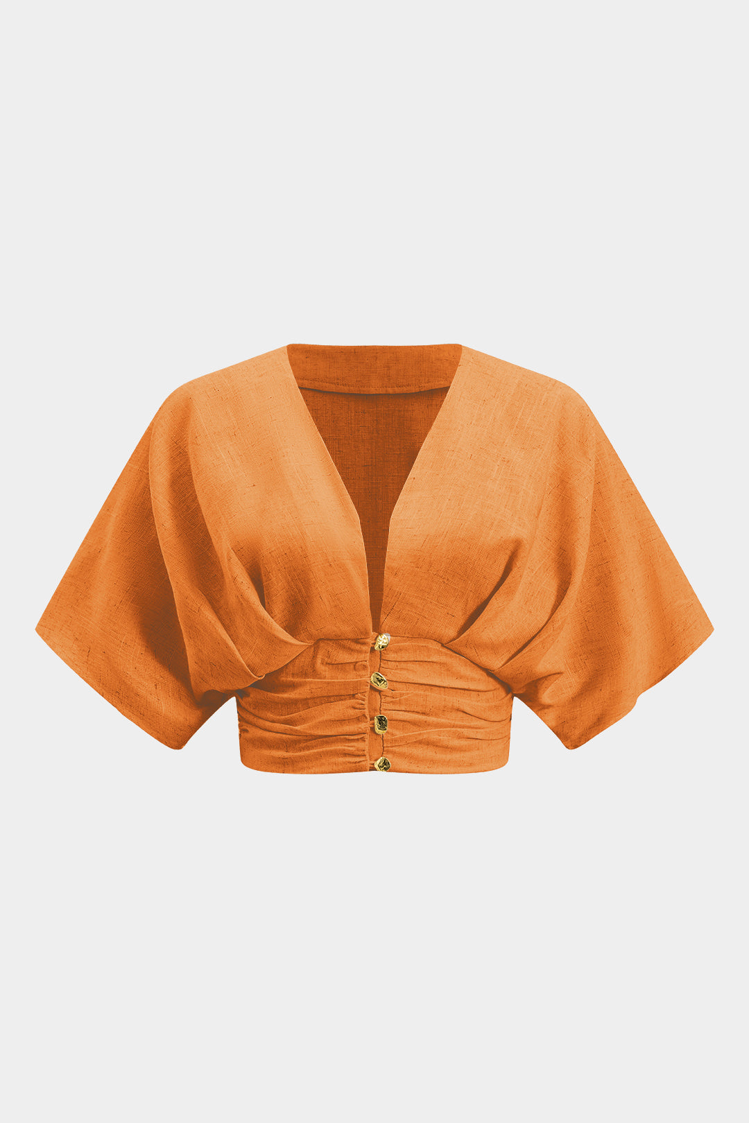 Linen Metallic Short-Sleeve Shirt