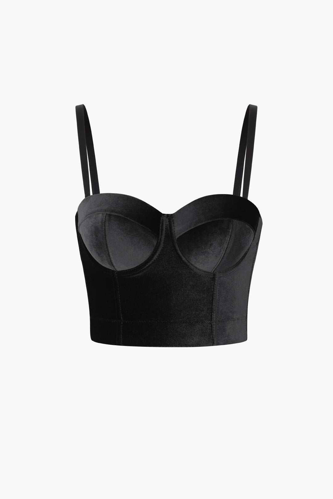 Haut caraco bustier en velours