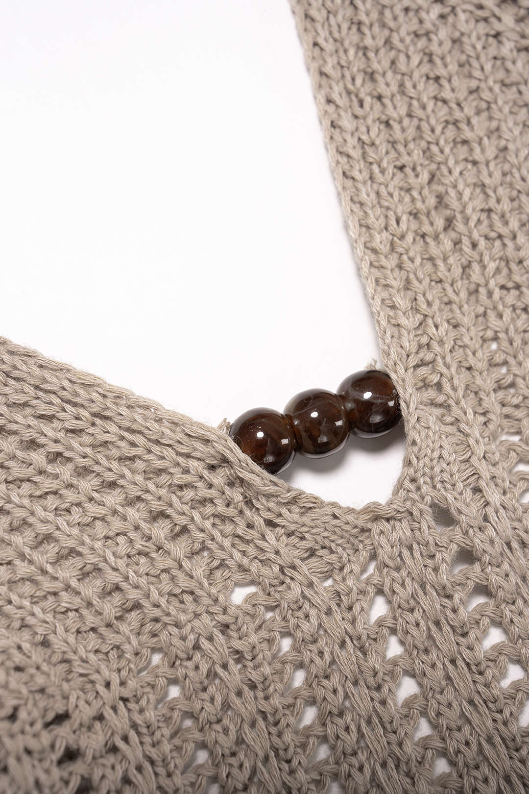 Knit Halter Neck Hollow Out Tie-Up Cover Up