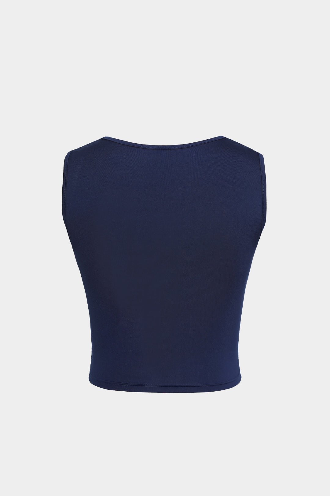 Einfaches bauchfreies Tanktop mit eckigem Ausschnitt