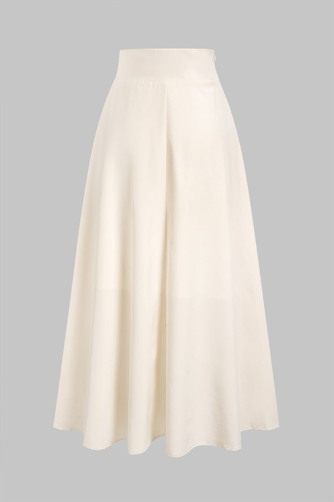 High Waist Tie-Up Ruched A-Line Skirt