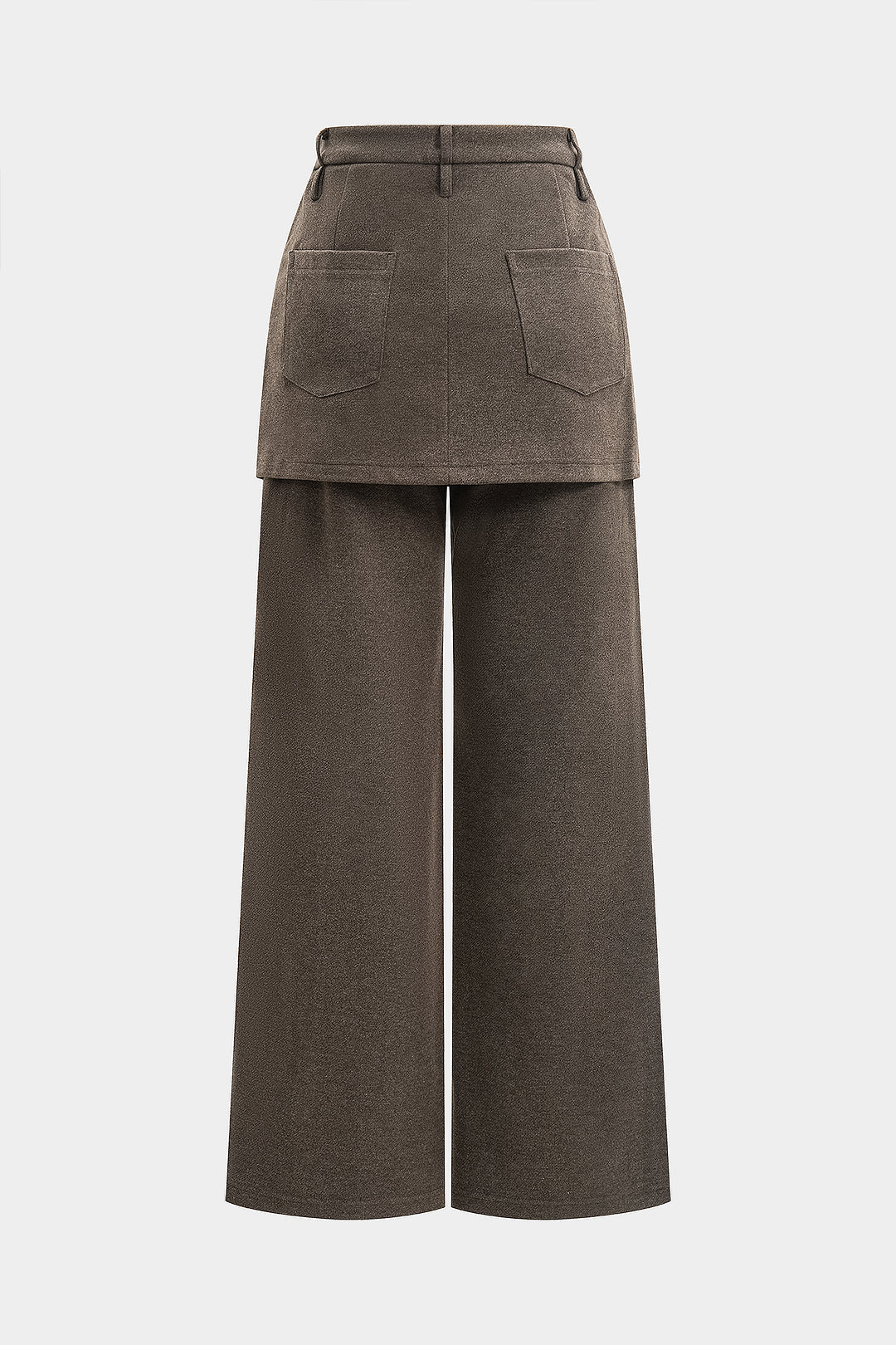Einfarbige Hosen mit geradem Bein, Reißverschluss und Ziertaschen